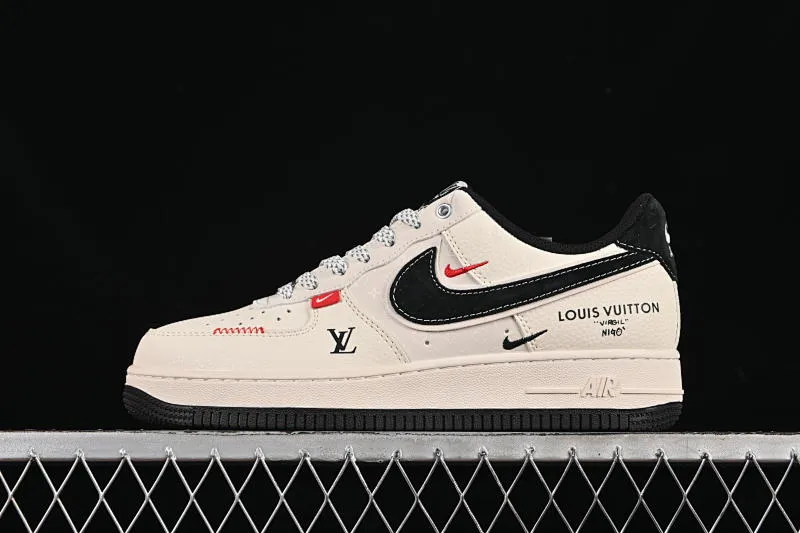 All categories Nk Air Force 1 Air Force series Nk Air Force 1 Low Air Force low-top Nike Air Force 1'07 Low LV joint beige black hook red label Air Force 1 low-top casual sneakers YX5066-348